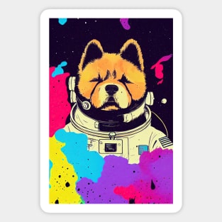 Astronaut chow chow portrait Magnet